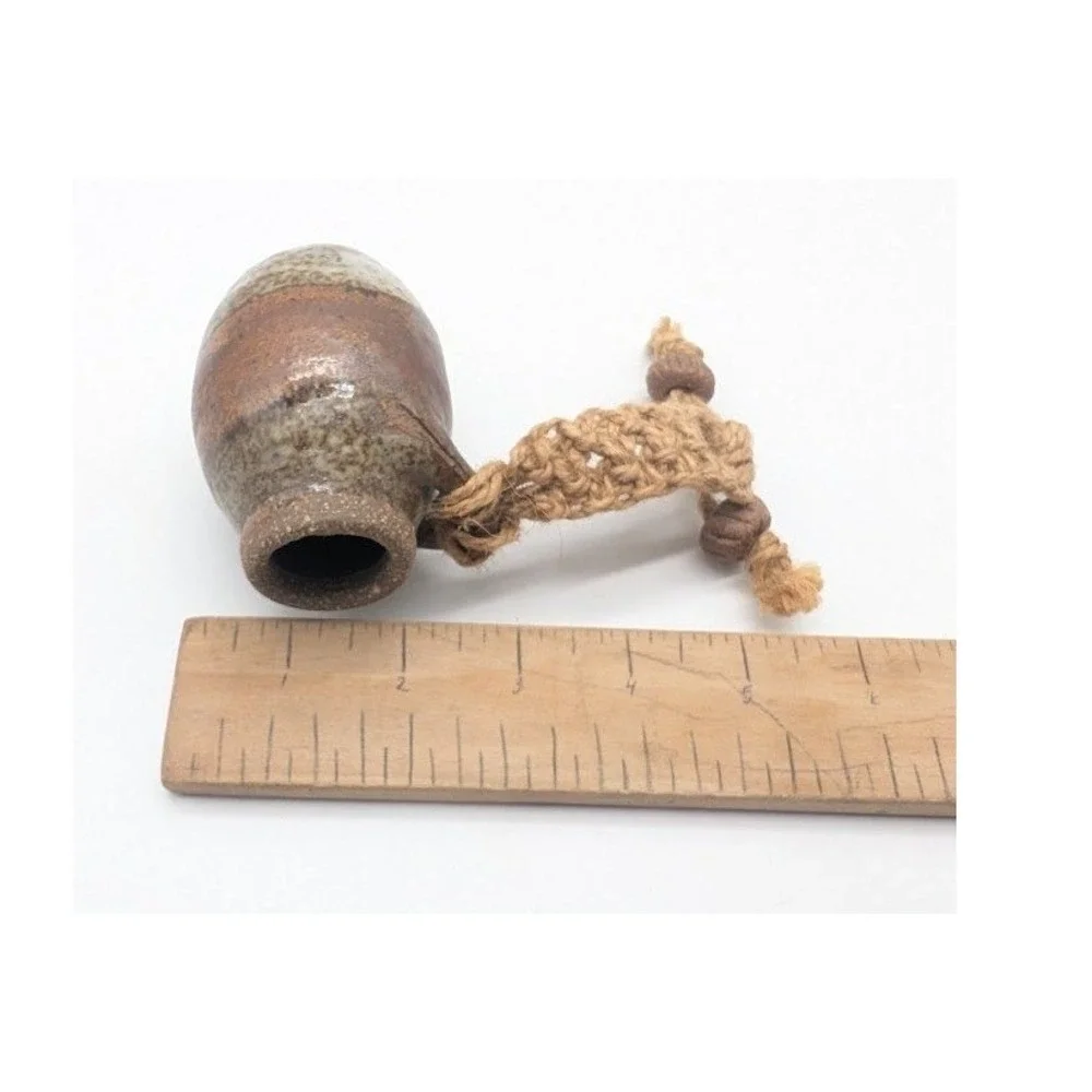 Handmade Studio Pottery Bud Vase Wall Pocket 4